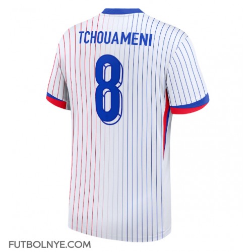 Camiseta Francia Aurelien Tchouameni #8 Visitante Equipación Eurocopa 2024 manga corta